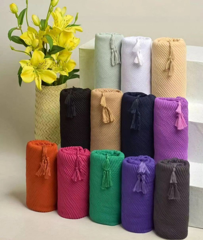 شال پلیسه وارداتی اعلا تکرنگ