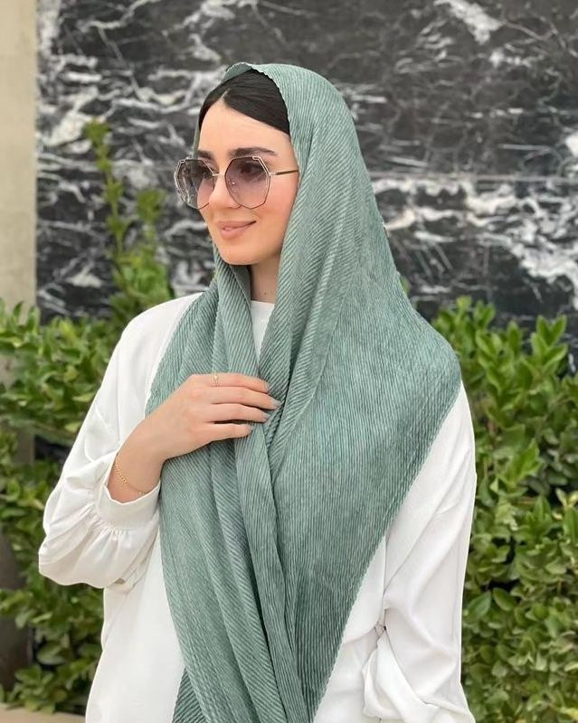 شال پلیسه وارداتی اعلا تکرنگ
