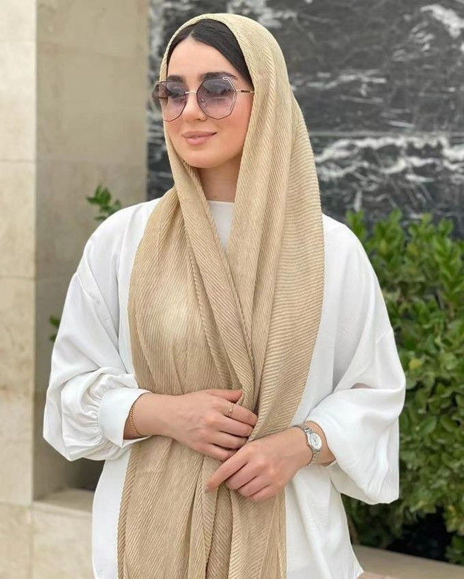 شال پلیسه وارداتی اعلا تکرنگ