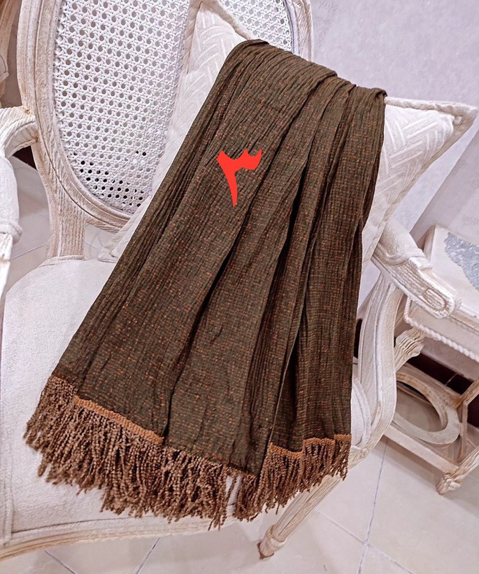 شال پلیسه برفکی ریشه دار وارداتی