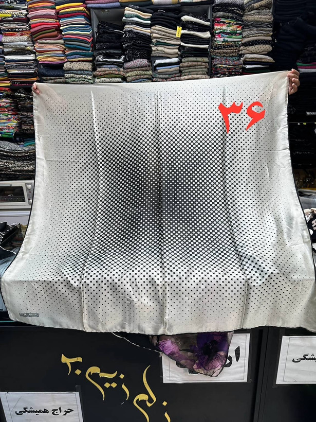 روسری ابریشم مامی دست دوز قواره ۱۰۰