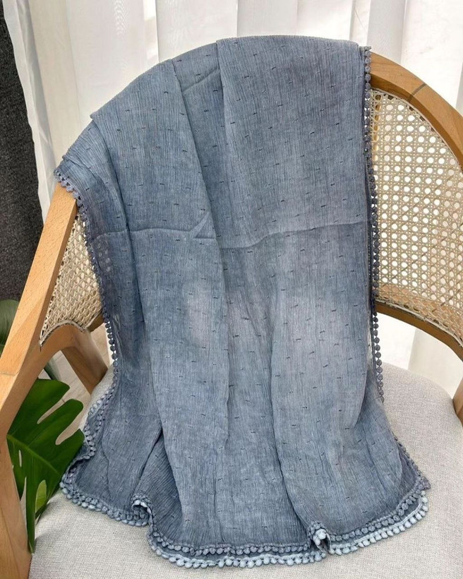 شال پلیسه وارداتی مورچه ای دور سکه ای