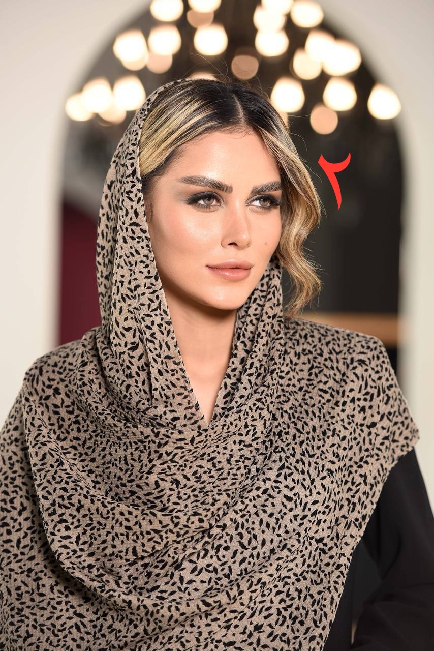 شال پلیسه نخی کریشه منگوله دار