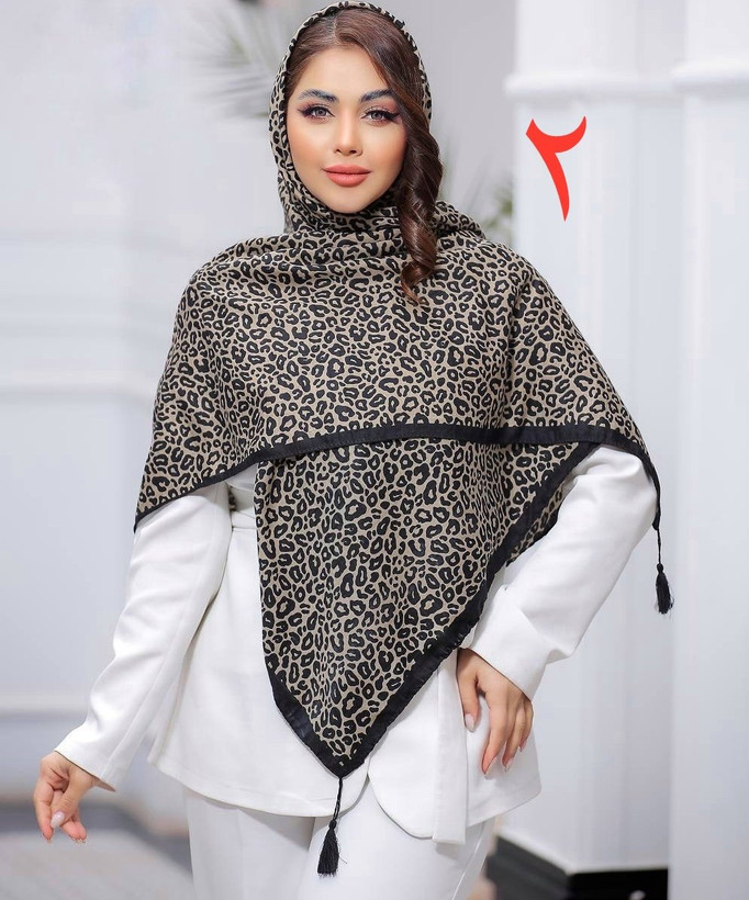 روسری نخی قواره ۱۴۰ منگوله دار