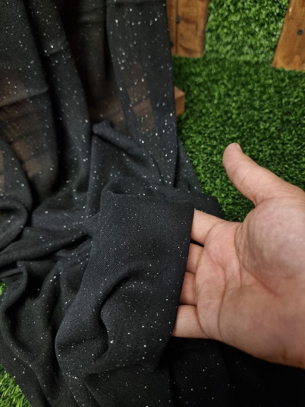 شال مریمی مشکی اکلیلی