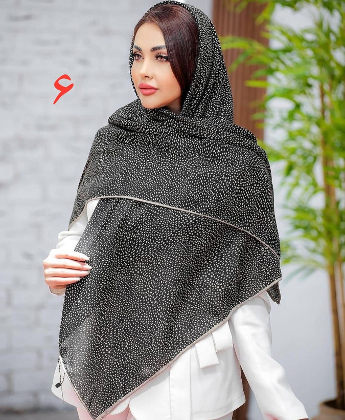 روسری نخی دست دوز مدل سنگی