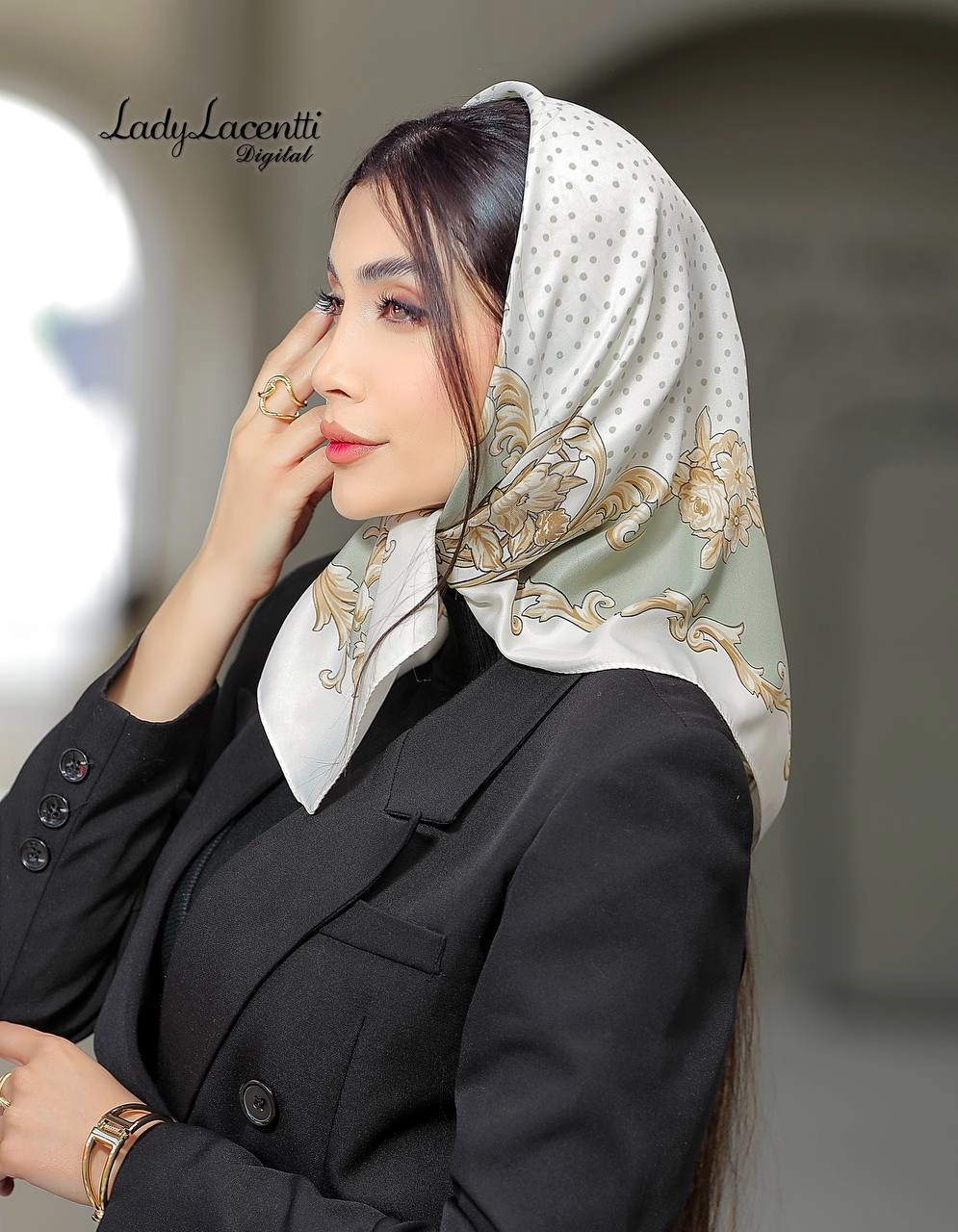 مینی اسکارف ابریشم توییل