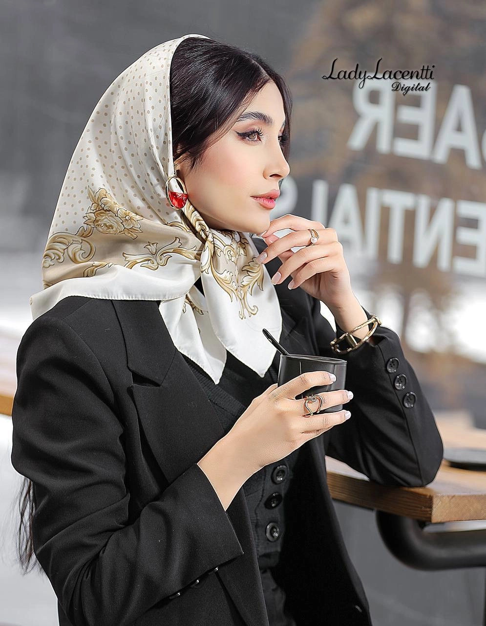 مینی اسکارف ابریشم توییل