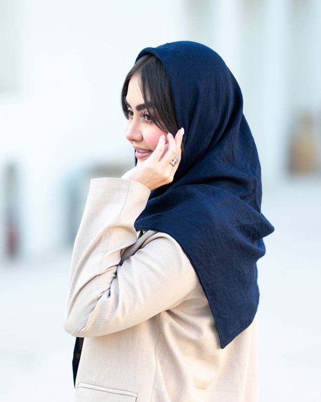 روسری نخی سی اسکارف ساده قواره ۱۰۰