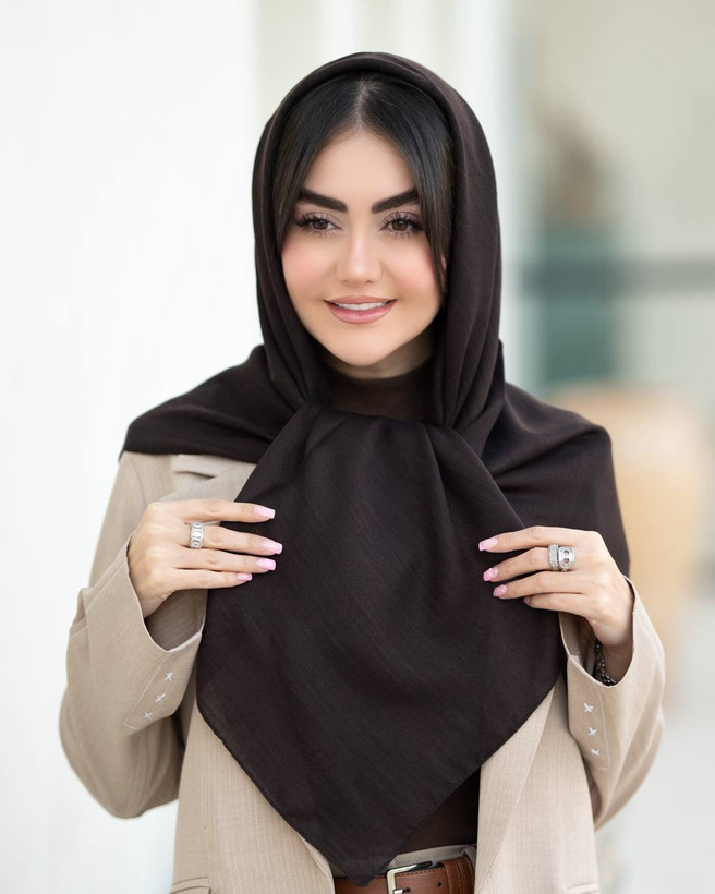 روسری نخی سی اسکارف ساده قواره ۱۰۰