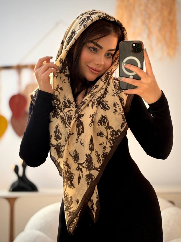روسری نخی پاییزه قواره ۱۱۰ اعلا
