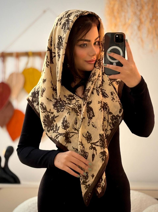 روسری نخی پاییزه قواره ۱۱۰ اعلا