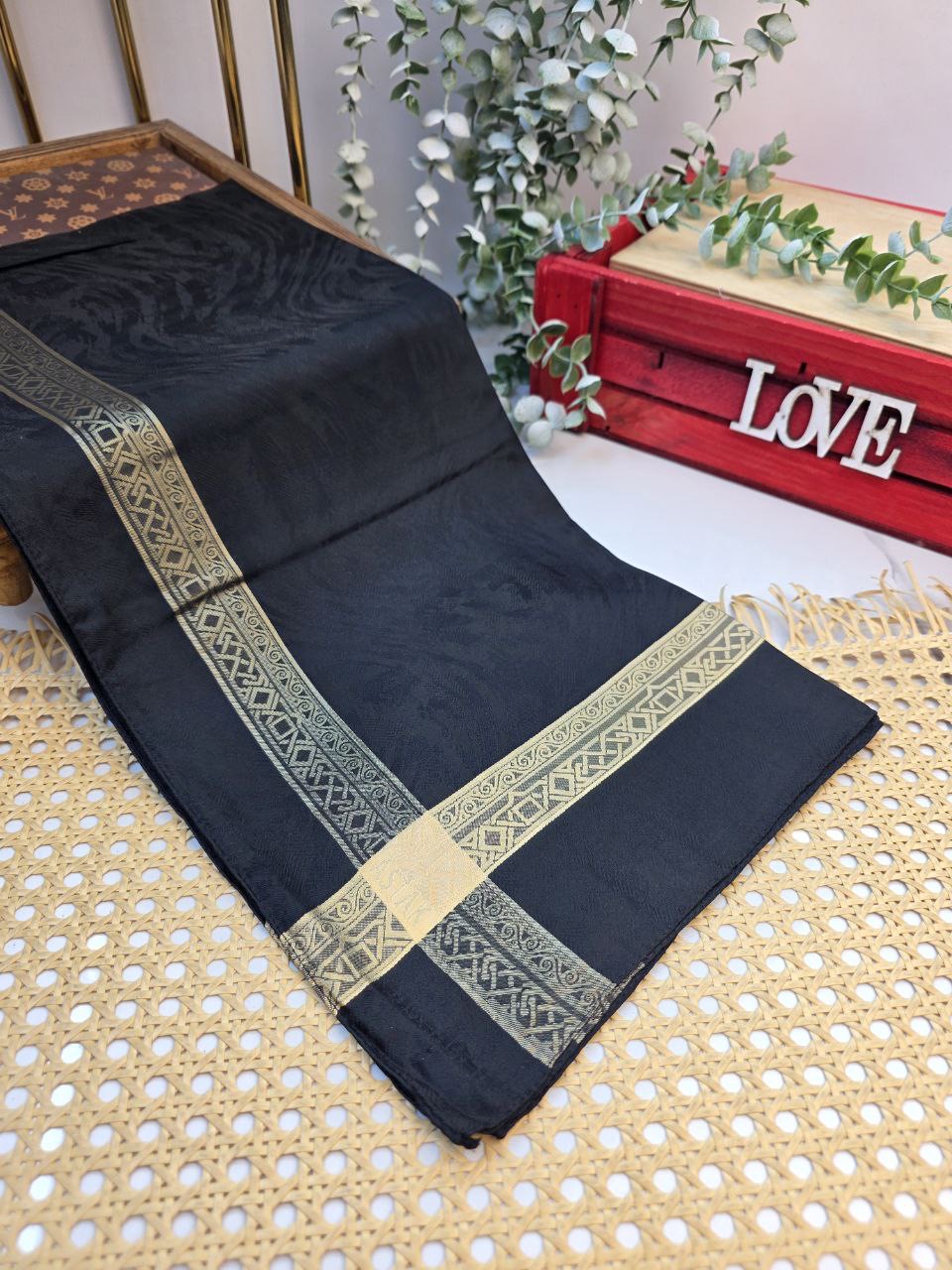 روسری نخ ابریشم ژاکارد ترک قواره ۱۰۰